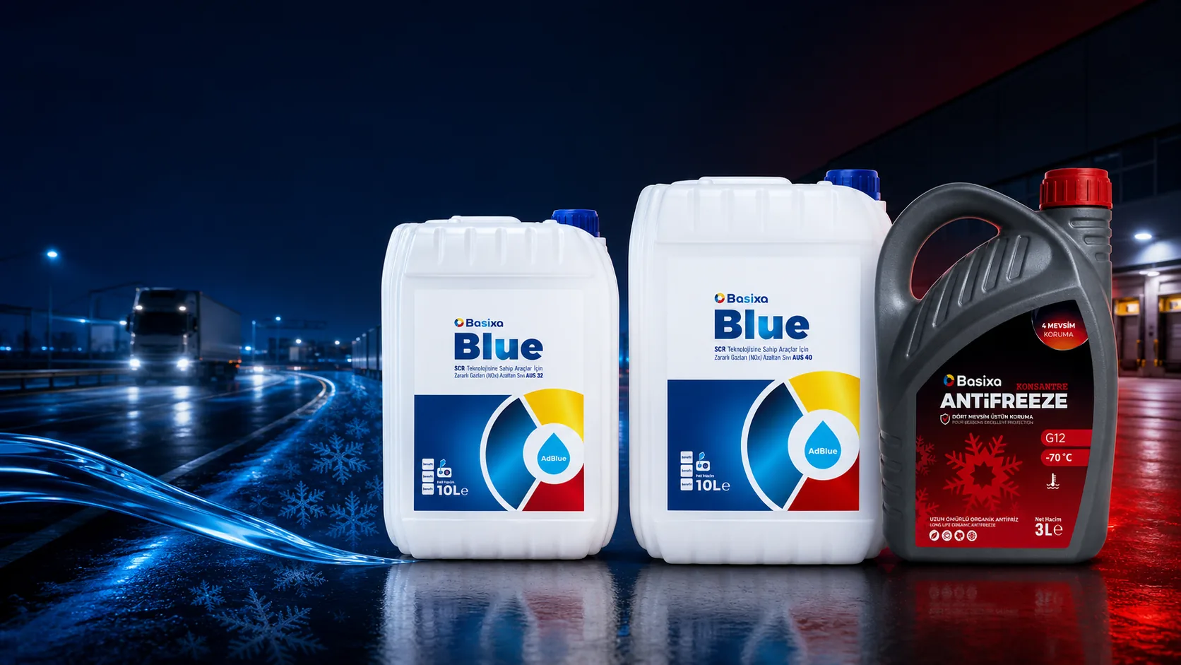Basixa AdBlue ve antifriz ürün ailesi
